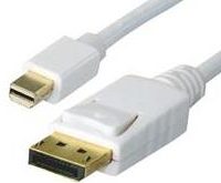 Astrotek Mini Display Port to Display Port 2.0m Gold Plated Cable - White